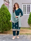 Pashmina By Aanchi Vichitra Silk Embroidery Kurti With Bottom Dupatta